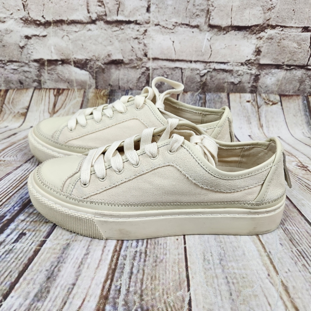 ALLSAINTS Milla Sneaker in Off White Cream Size 38 US 8